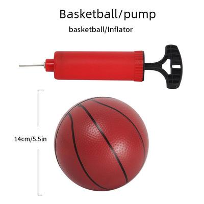 Children's 14cm Basketball & Football Toy Set with Ball Pump