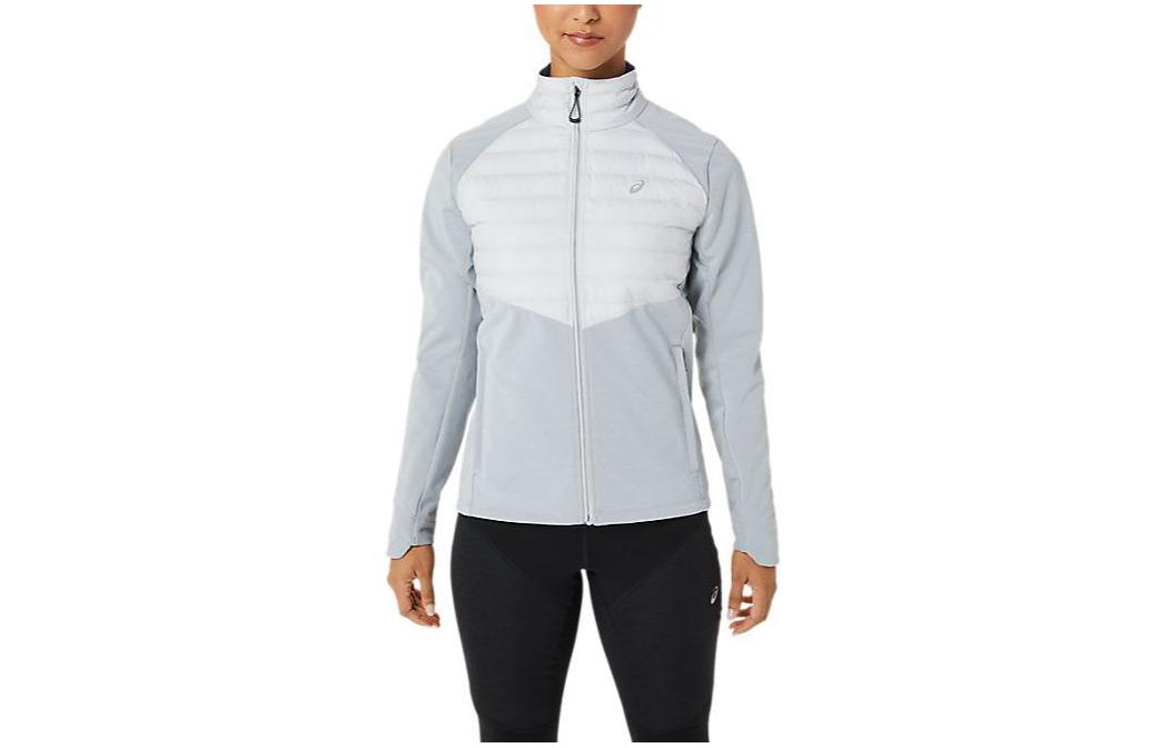 ASICS Jackets Women s Glacier Gray Stand Collar Moderate Other 2012C382-020 S