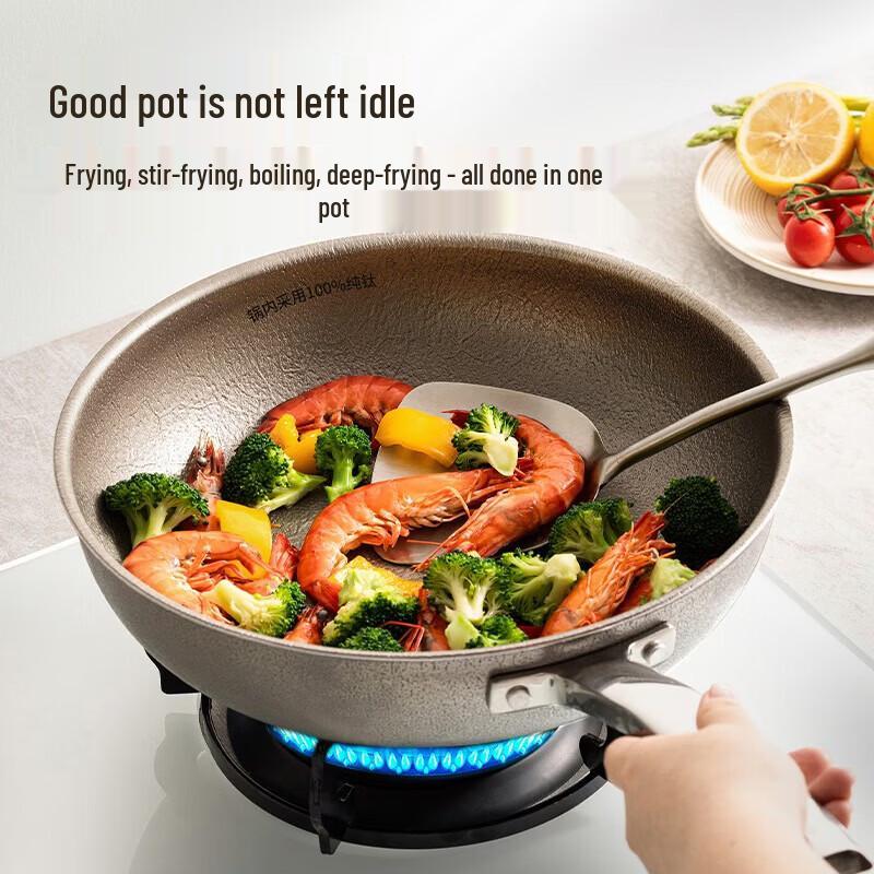 COOKER KING 28cm Pure Titanium Non-stick Frying Wok