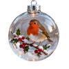 Yousheng Bird Christmas Tree Ornament Handcrafted Clear Plastic Ball Ornaments with 3D Lifelike Birds Memorial Keepsake Gifts for Holiday Home Decor