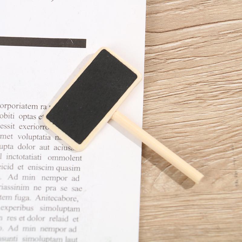 50 Mini tabule Dřevo Zpráva Břidlice Obdélník Klip Panel Karta Poznámky Štítek