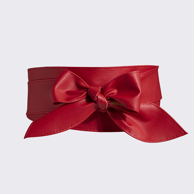 Ladies' Versatile Decorative Belt, Women's Wide Waistband, Soft Leather Ribbon, Women's Waistband, Knotted Belt