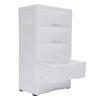 Plastic Drawers Dresser for Bedroom Storage Cabinet with 5 Drawers Craft Organizers and Storage for Playroom, Kitchen (White)