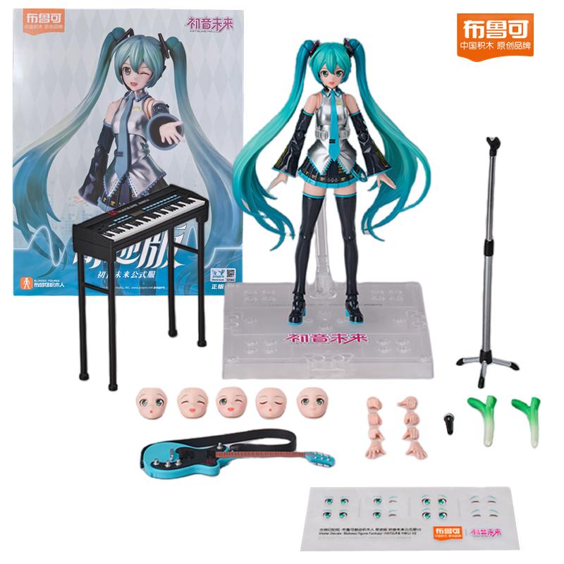 Blokees Hatsune Miku Cartoon Anime Assembly Figurine Toy Anime Action Figure PVC Kids Toys Doll Collection Figures Gift