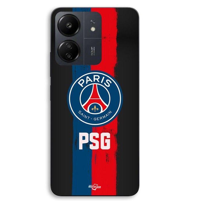 Coque Pour Xiaomi Redmi 13C 4g PSG logo fond noir Maniacase