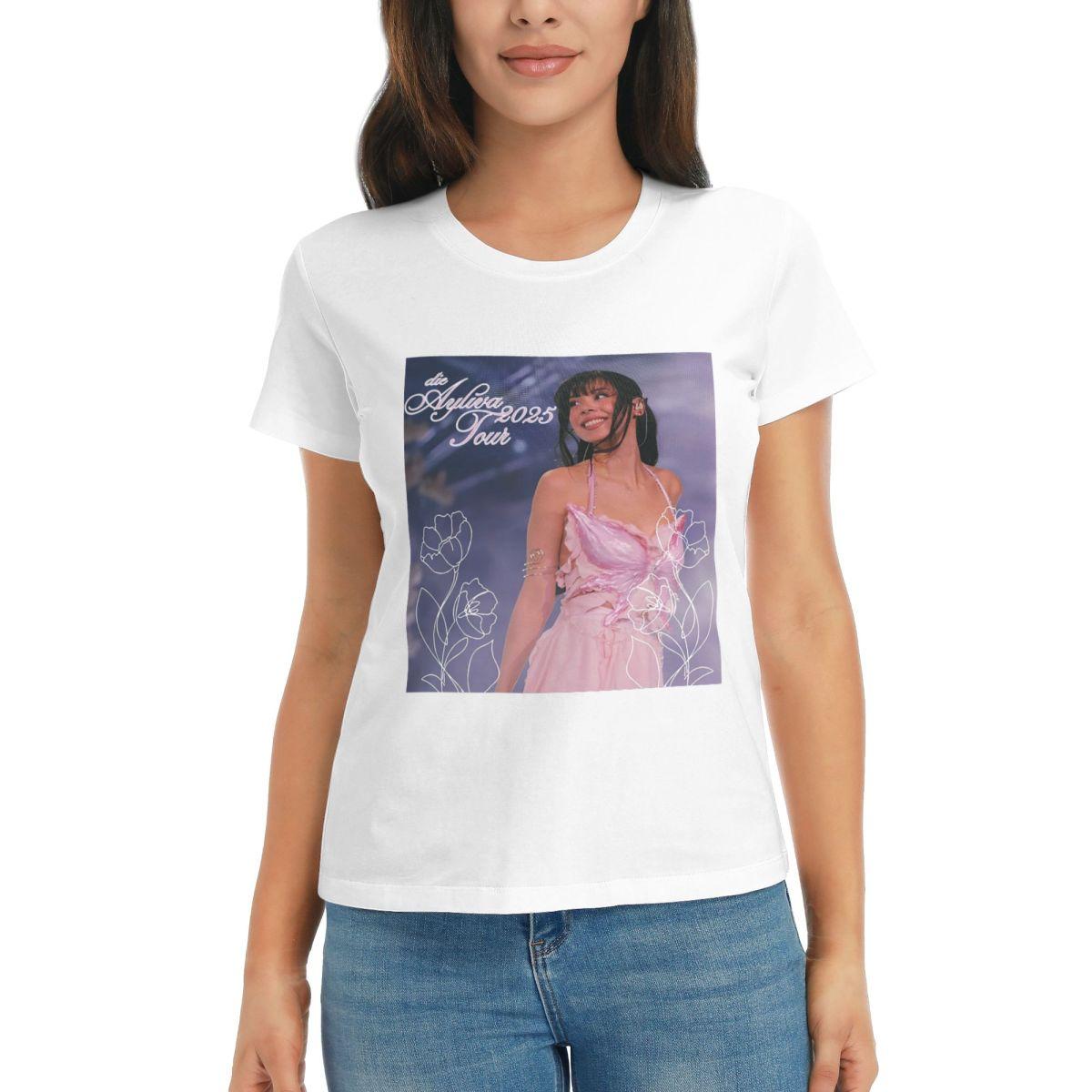 

Women TShirt AAyliva Cool Singer Tour 2025 Summer Short Sleeve Tees Crew Neck Cotton T Shirts Clothes Tops Streetwear S