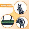 Striped Zebra Figurine Resin Miniature Animal Sculpture Desk Decoration Figure for Interior Home Decor