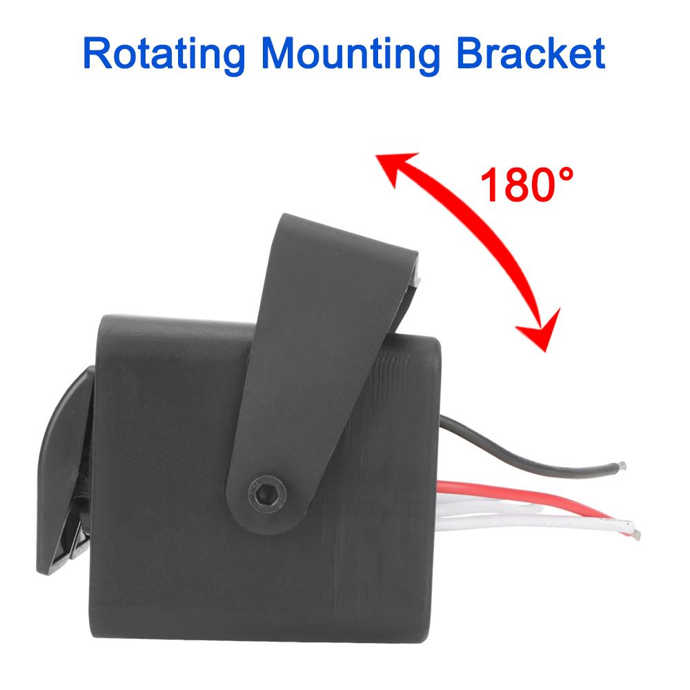 2/3 Gang Rocker Switch Panel 12-24V For Vehicles Caravan Truck Marine Rotate Case With Bule LED Light Indicator Waterproof