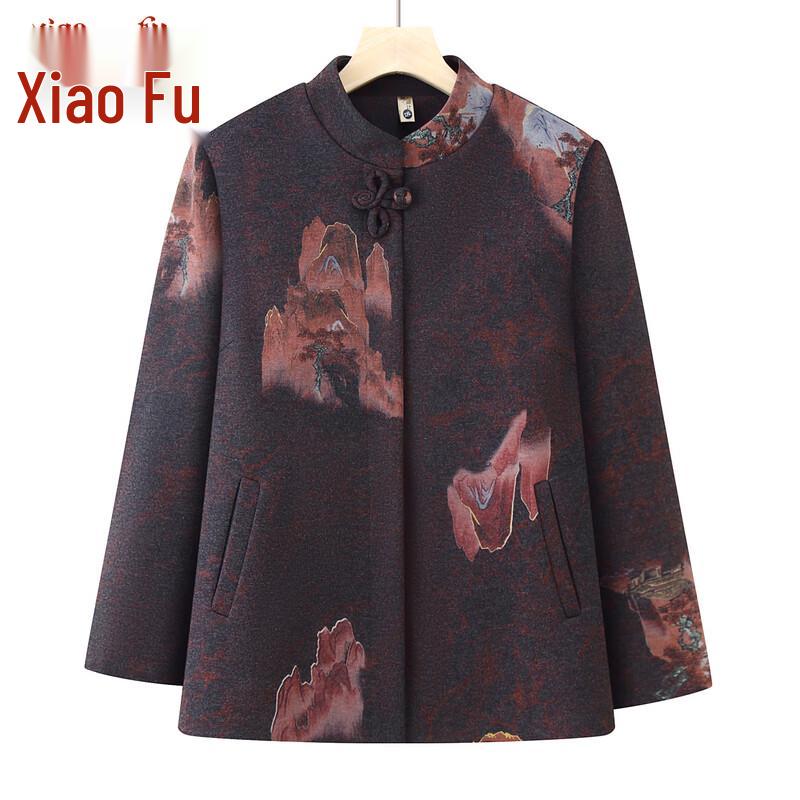 Elegant Chinese Style Jacket for Senior Women XL