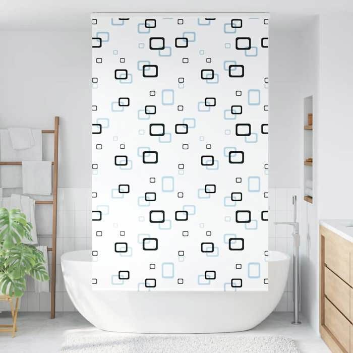 VidaXL Store enrouleur de douche avec cassette largeur du tissu 116 cm, store de douche, store enrouleur de rideau de 4014948