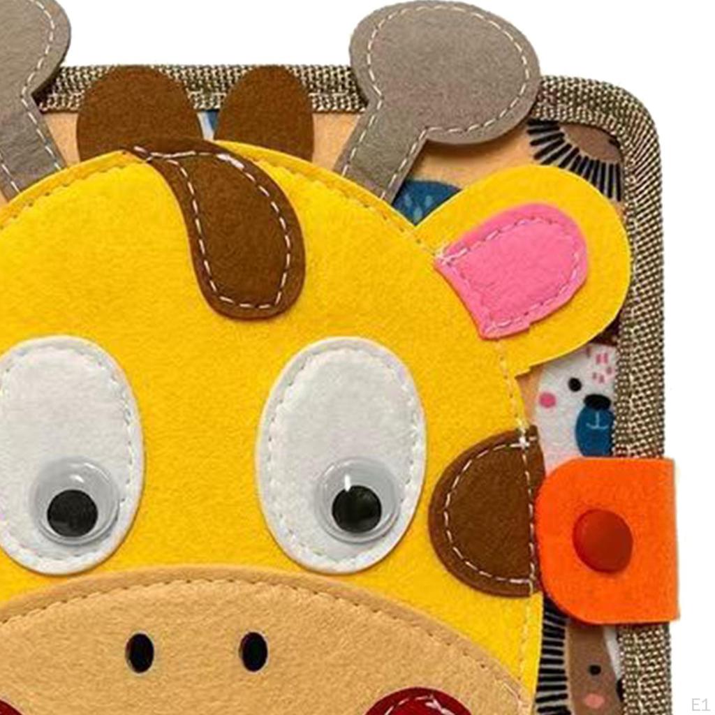 Baby Cloth Story Book Animals Developmental Kids Felt Busy Board for Communication