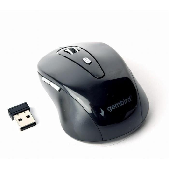 Souris sans fil - GEMBIRD - MUSW-6B-01 - 6 boutons - Optique - Noir