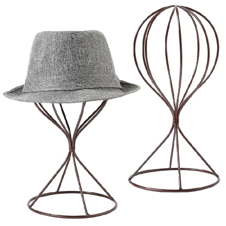 Wig Holder Stand Metal Wig Display Stand Hat Storage Rack for Baseball Caps Hat