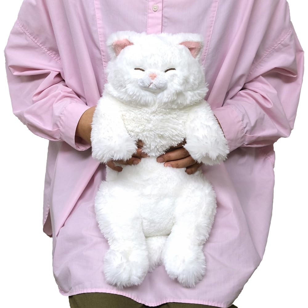 Sunlemon Persian Cat Plush Toy White 22x14x47cm Cute Animal Stuffed Toy