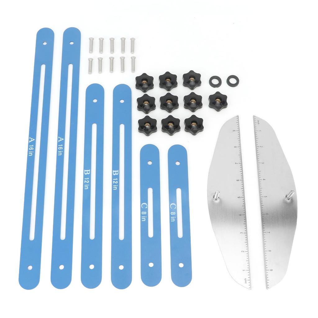 Stair Tread Template Tool Kit Multifunction Aluminium Alloy Stair Measuring Tool for Risers