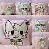 BBoykisser Silly Cat Cute Cushion Cover Natural Linen Pillow Case DoubleSided Print Decorative Sofa Pillowcase Home Decor Gift