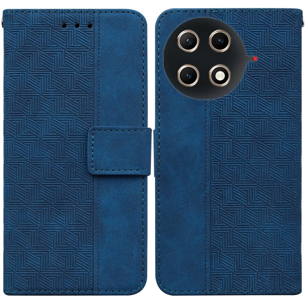 For TECNO Camon 30S 4G/30S Pro 4G Case Geometry Pattern Leather Wallet Phone Cover with Wrist Strap