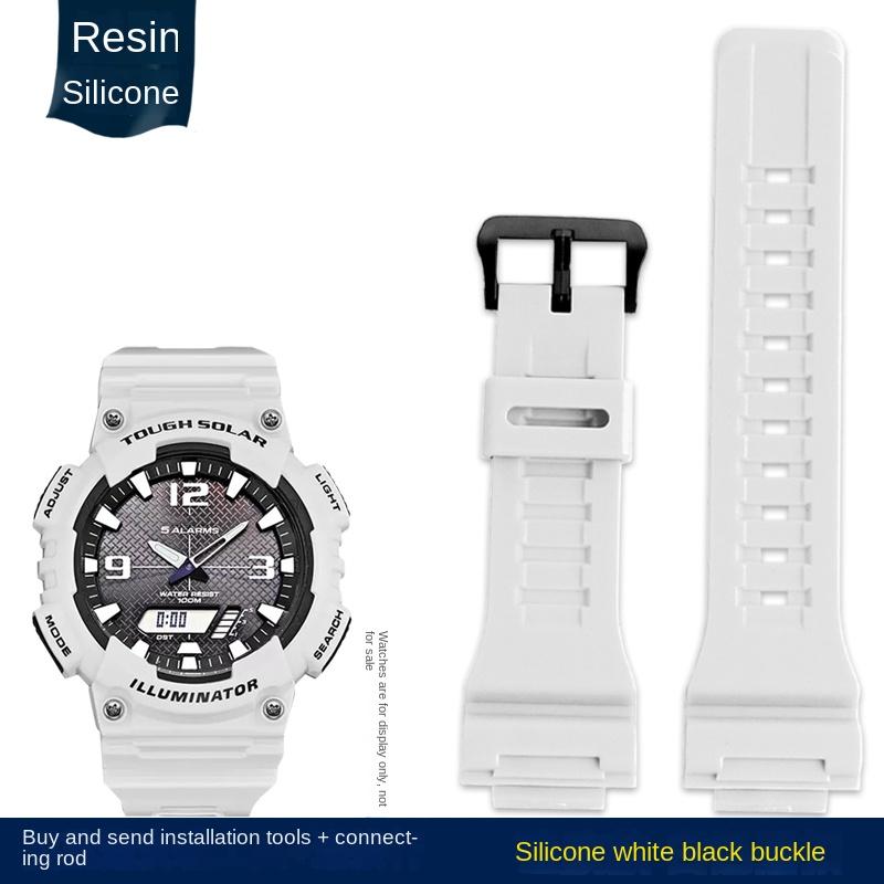 16 мм 18 мм Выпуклый Для мужских часов Casio Ремешок для часов AQ-S810W AEQ-110W MCW-200 Спортивный Дышащий нейлоновый холщовый ремешок для часов Смоляной силиконовый ремешок For AQ-S810