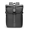 Men's Large Capacity Roll-Top Water-Repellent Commuter Backpack for Travel & Outdoor Use