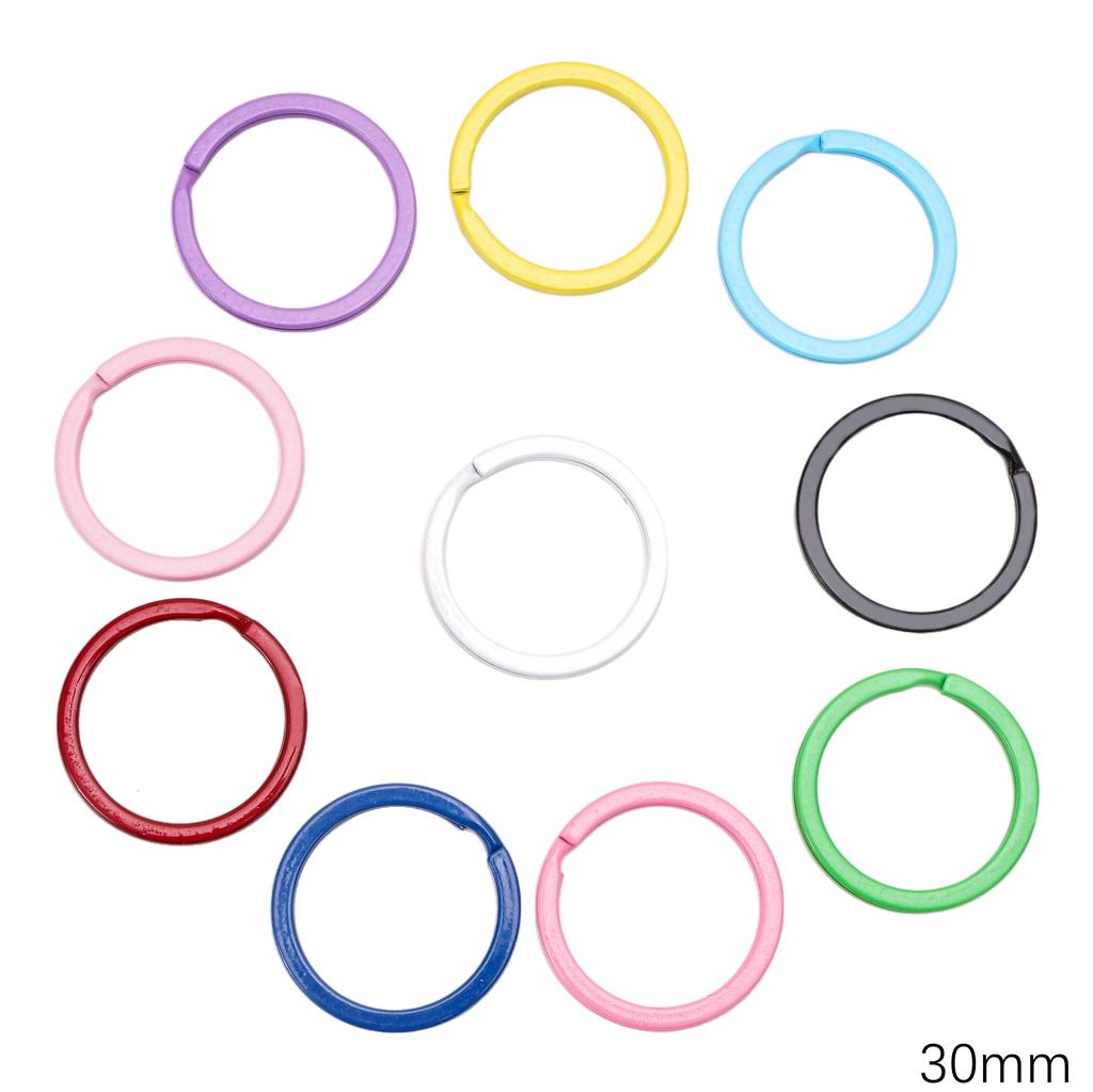 5-100pcs Alloy Spray Painted Keychain Key Chain Snap Hook Key Ring For DIY Jewelry Keys Wallets Decorations