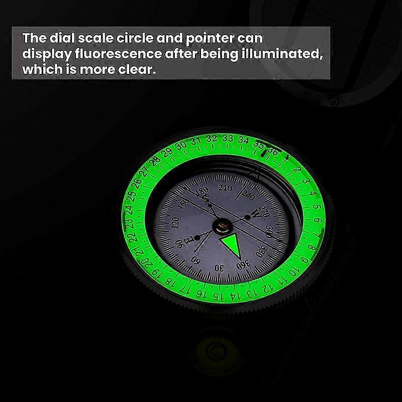 Compass Hiking Waterproof Hiking Military Navigation with Fluorescent Design Perfect for Camping Hiking and Other Outdoor Activities