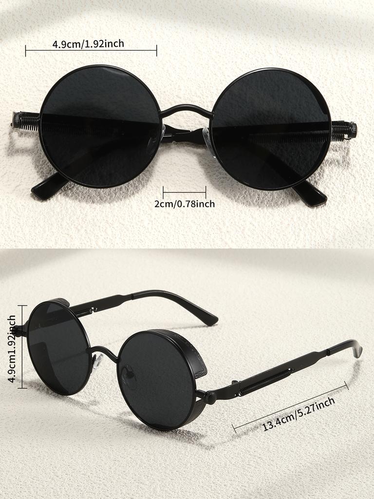 Glazzy retro round-rimmed steampunk sunglasses for mendesign for divingfishing and vacation