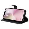 For iPhone 16e Case Solid Color Leather Mobile Cover Wallet Stand with Strap