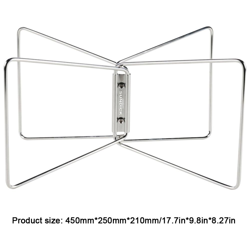 Camping Folding Cooler Stand Frame Foldable Travel Backpacking Bucket Support Stainless Steel for Cooking Fishing Picnic Outdoor