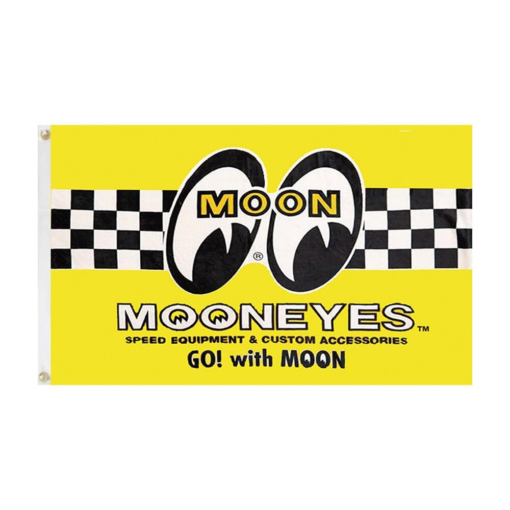 

Moon Eyes Checkers 2 Extra Large Flag/Flag Banner, Approximately 59.1 x 35.4 inches (150 Extra large жёлтый