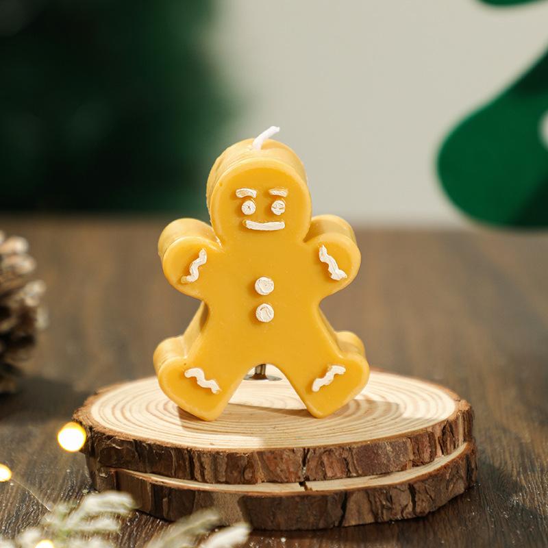 Christmas Decorations, Gingerbread Man Scented Candles, Creative Shaped Souvenirs, Tabletop Ornaments, Scented Wax