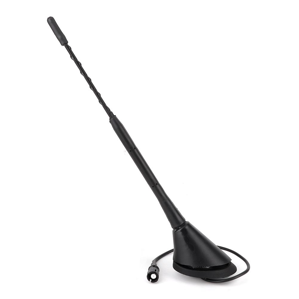 Universal 9inch Car Black FM Radio AM Spiral Antenna Aerial Rod Mast with Base