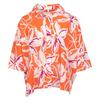 Oversized Orange Shirt with Large Flowers Woman IMPERIAL