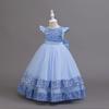 2025 New Elegant Girl Wedding Dress Sequined Mesh Princess Dress 4-12 Year Old Girl Graduation Party Prom Evening Dress