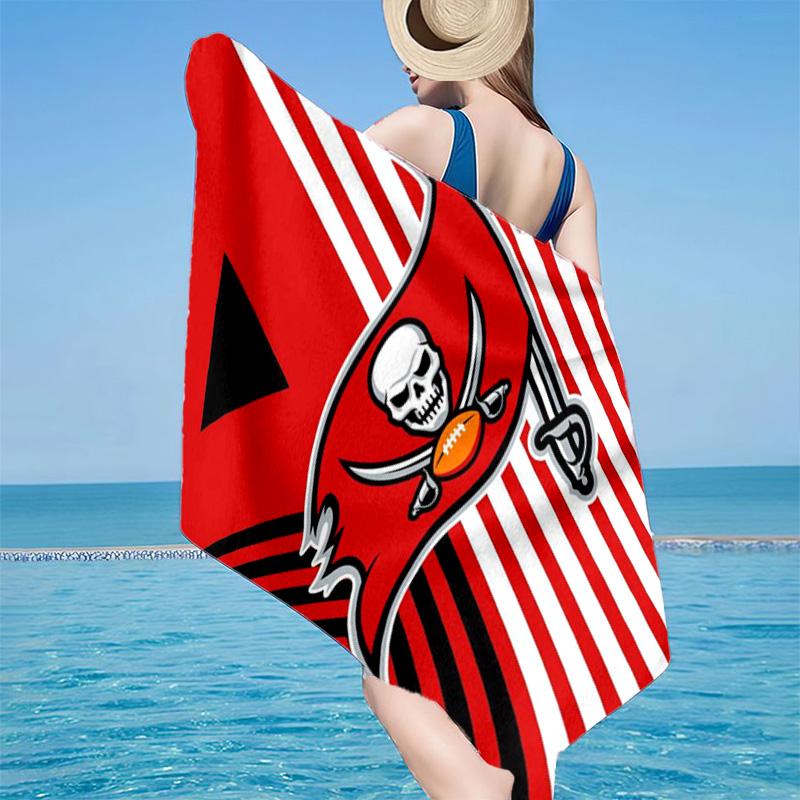 Buccaneers Team Spirit Microfiber Beach Towel, Lightweight And Quick-Dry, for Summer Travel, Beach Essential, Swimming Pool