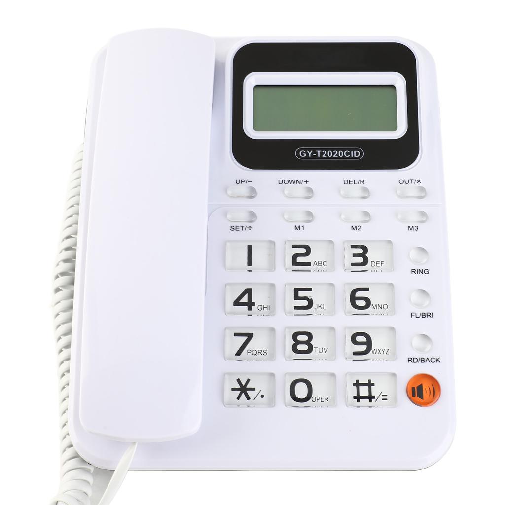 ABS GY T2020CID Wired Telephone with Speaker Caller ID Display Calculater