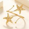 Exaggerated Starfish Open Arm Cuff - Beach Style European & American Fashion