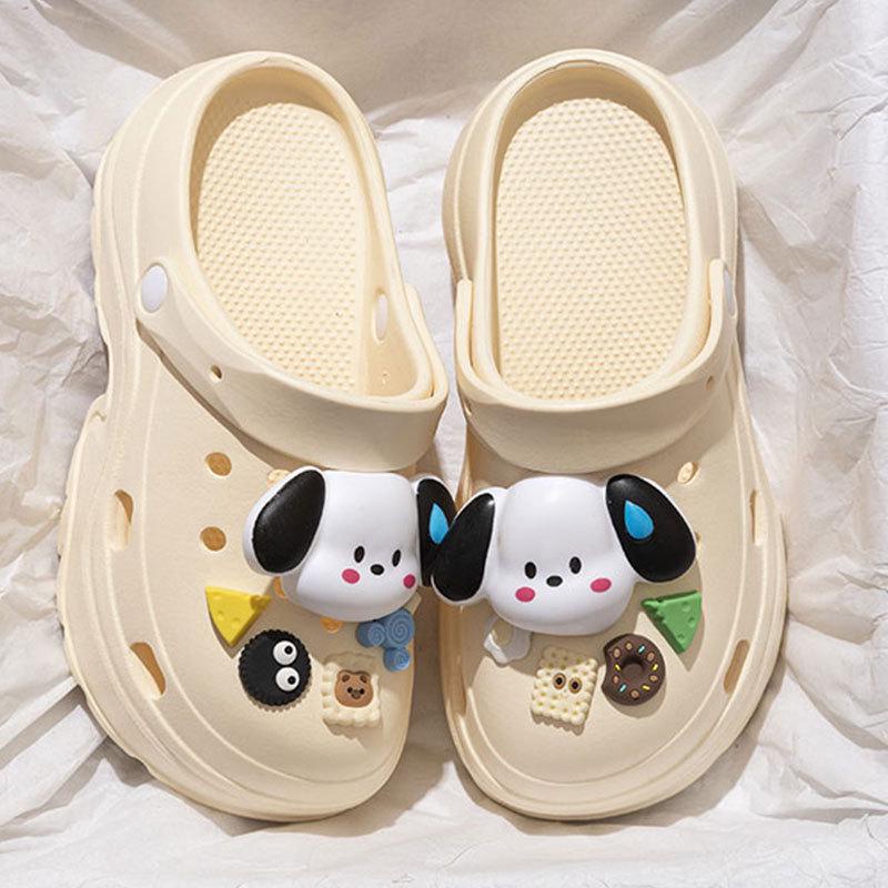 Women's Chunky Height-Boosting Odor-Resistant EVA Beach Sandals - Trendy Summer Baotou Slippers