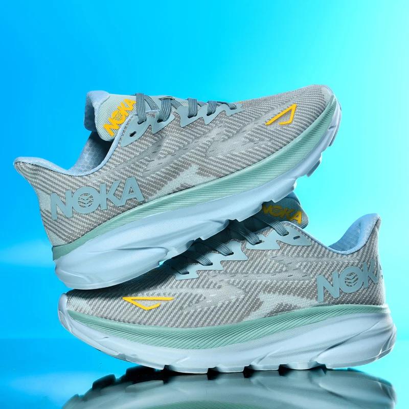 Men's Running Shoes Race Outdoor Breathable Couple Non-Slip Jogging Cushioning Luxury Shoes Trainer Sneakers Mesh Off-road Shoes