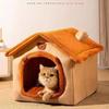 Removable & Washable Pet Nest: Cozy, Semi-Closed House for Cats & Dogs, Suitable for All Seasons