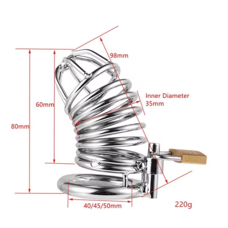 CB Metal Cock Cage Male Chastity Cage Sex Toys for Men Rise of Loyalty Penis Ring Lock Device Wearable Chastity Lock Erotic Bond
