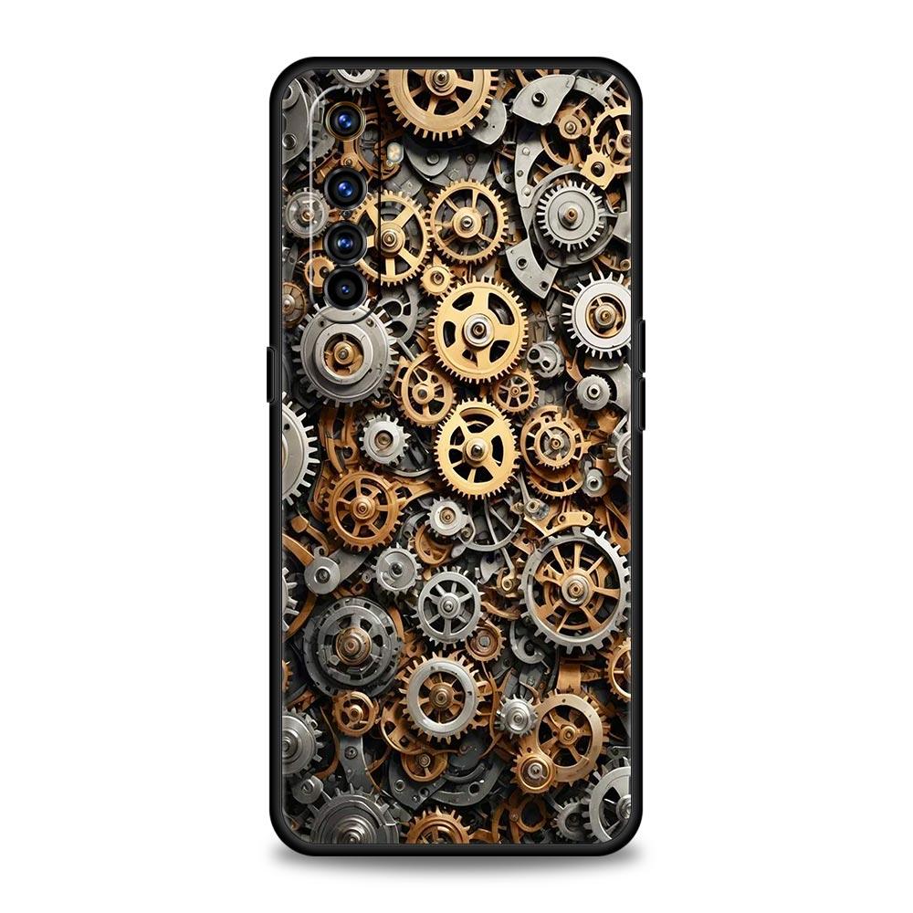 

Mechanical Gear Pattern Case For Realme C67 C63 C55 C53 C35 C25 C21 GT 2 3 5 6 10 11 12 13 Pro Plus 5G Soft TPU Phone Cover Bags Realme GT3