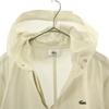 Lacoste Hergestellt in Japan Logo-Patch Hoodie Baumwolljacke 42 weiß Damen Gebraucht