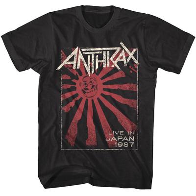 Camiseta unissex Anthrax Live In Japan 87 Thrash Heavy Metal Band Concert Merch