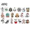 Dark Style Snowman Hanging Ornaments Skeleton Christmas Tree Ornaments 3.15 Inch Skull Unique Gingerbread Man Wood Pendants Gothic Spooky Wooden Xmas