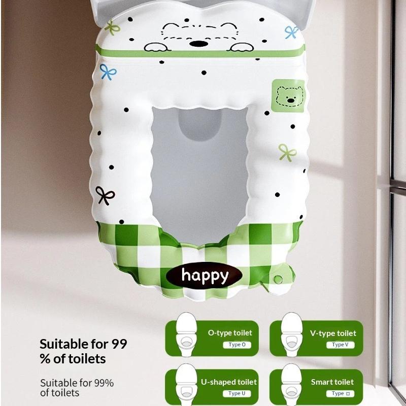 Waterdicht Toiletbril Kussen Met Leuke Cartoon Print Zacht Dik Ademend Opvulling Voor Thuisbadkamer Dagelijks Gebruik