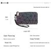 Pochette Geometrica Floreale Iridescente da Donna Luminosa - Tendenza, Cambia Colore, alla Moda con Zip
