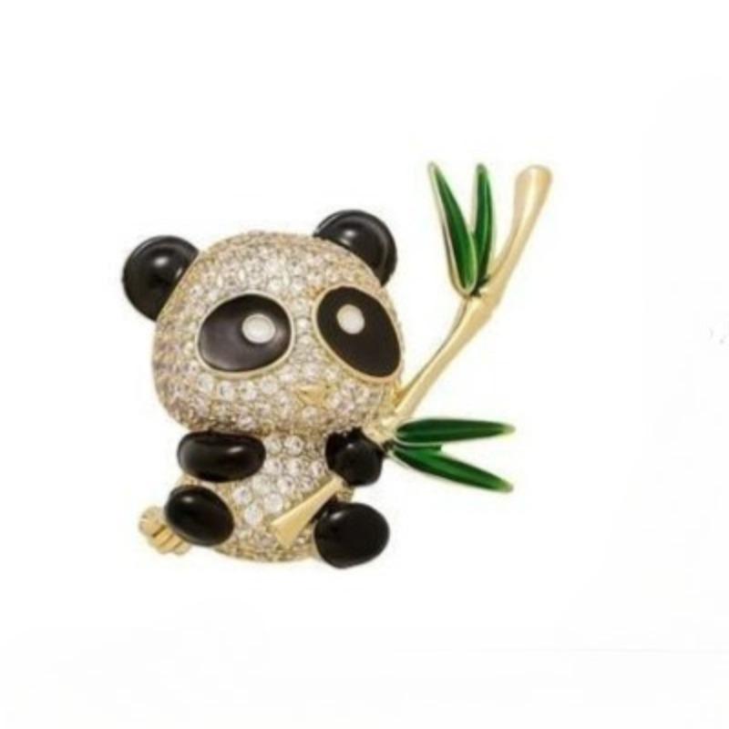 Chinese Style Animal Panda Brooch Alloy Women's Jewelry Valentine's Day Birthday Gift Practical Clothing Backpack