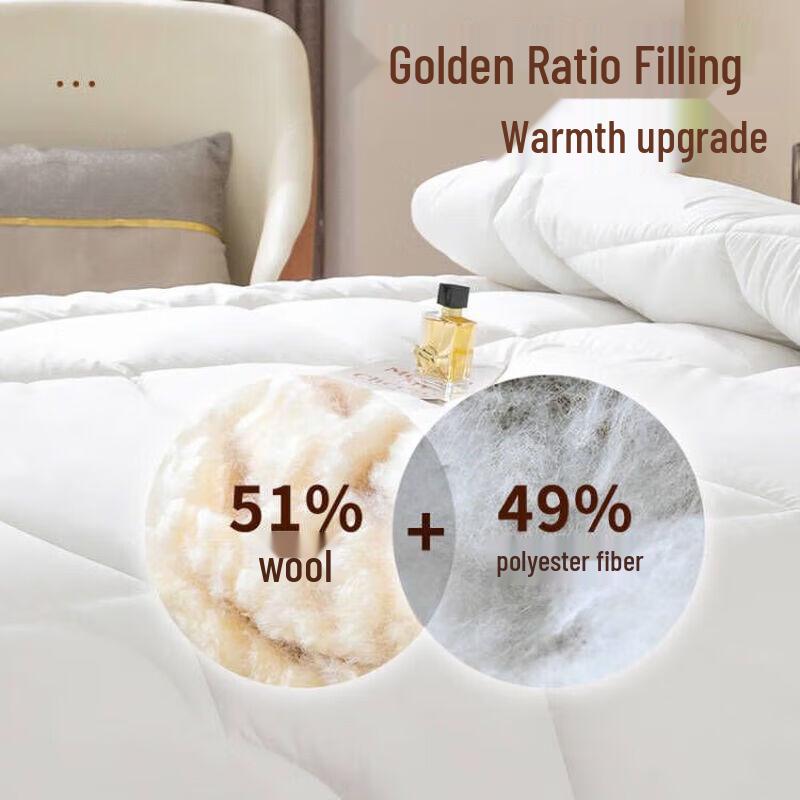 ANCHOW All-Season Wool Blend Comforter