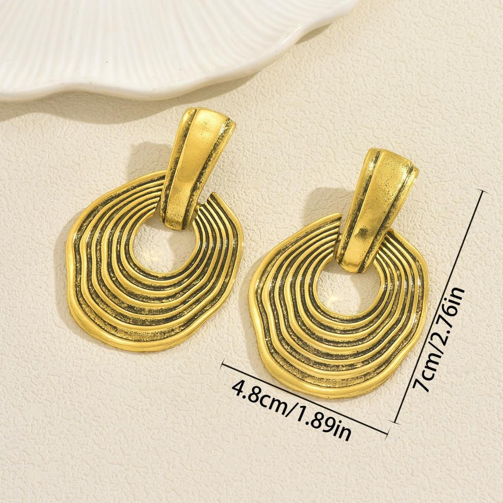 Europäischer und Amerikanischer Ins-Stil Damen Retro Design Leichter Luxus Ohrringe Vielseitige High-End Ohrringe