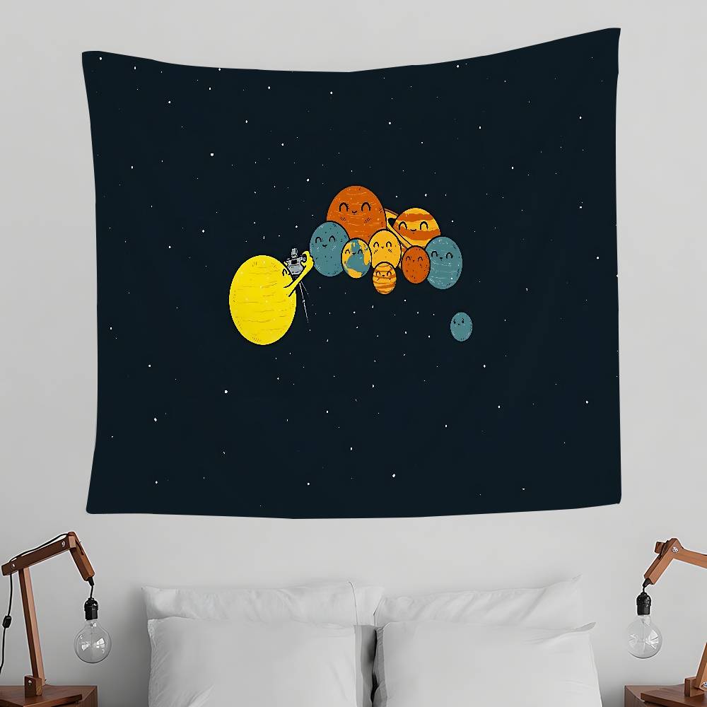 Space Tapestry Wall Hanging Tapestry Art Deco Blanket Curtain Hanging At Home Bedroom Living Room Decor
